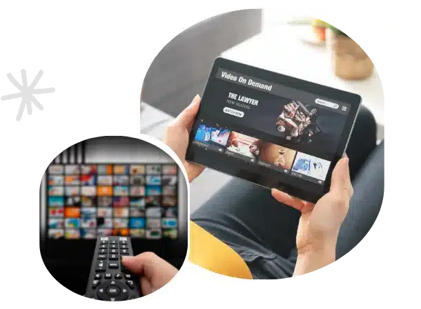 Browsing live TV channels with remote on Watch TV Direct